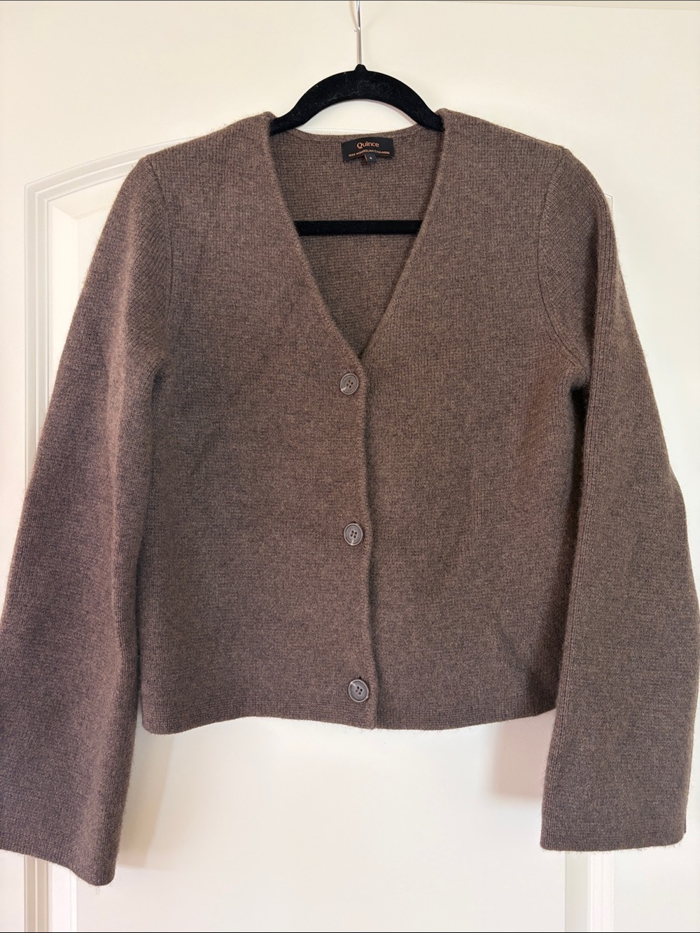 Quince Cashmere Structured Cardigan